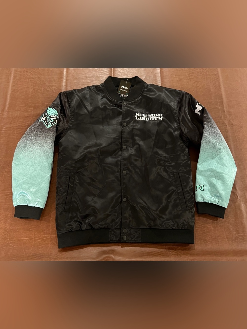 NWT New York Liberty WNBA Unisex Bomber Jacket - Large